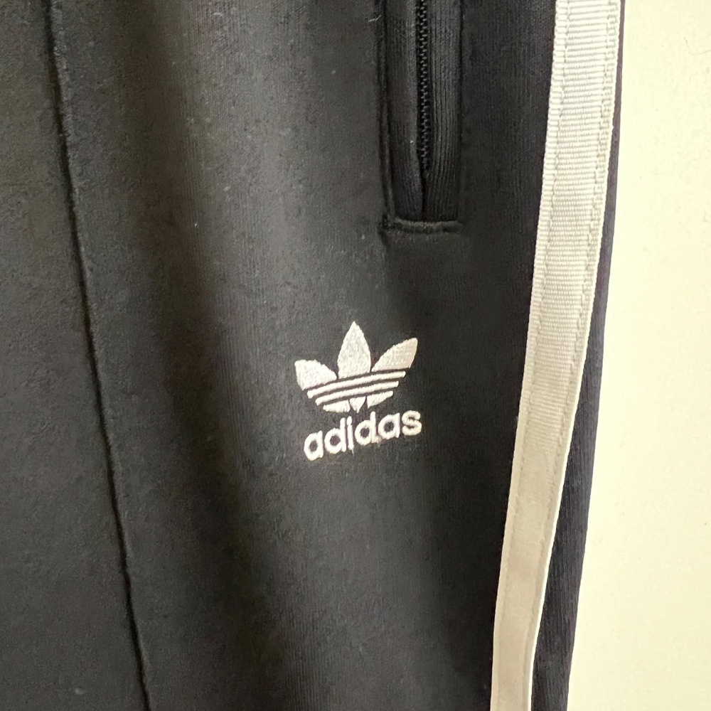 Adidas Three Stripe Track Pants- Women's US Size XS- Black and White - Picture 12 of 14
